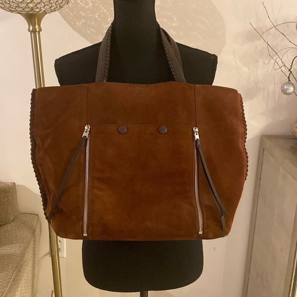 ALLSAINTS suede tote bag 12*18” - Picture 1 of 7